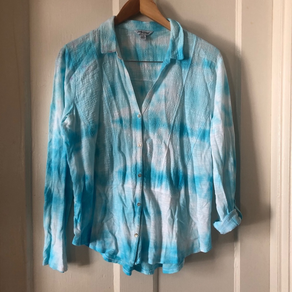 Lucky Brand Tye Dye Button-Up Size L